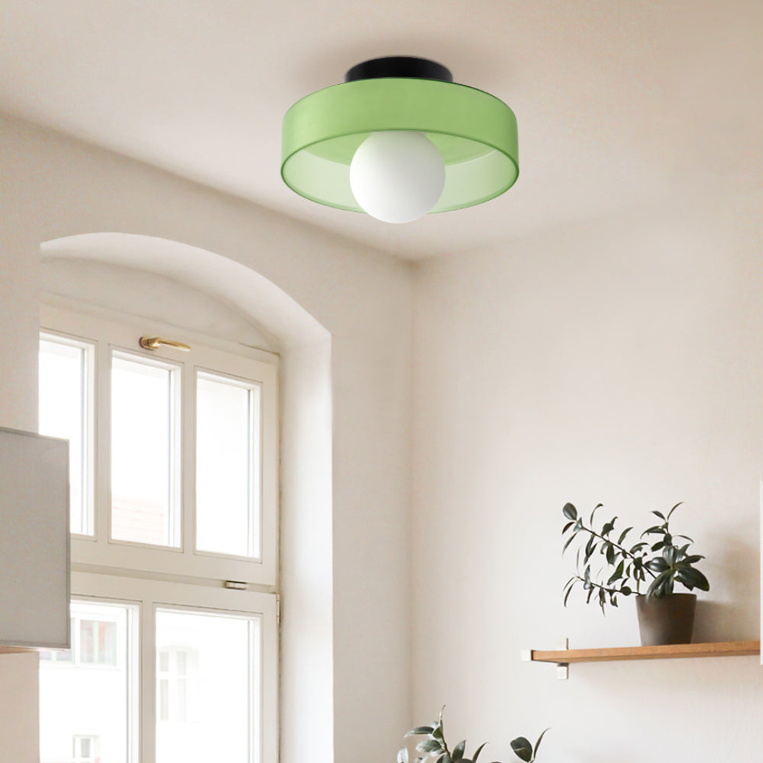 Moderne LED Loftlampe – Glas, Dæmpbart Lys til Stue, Soveværelse eller Kontor