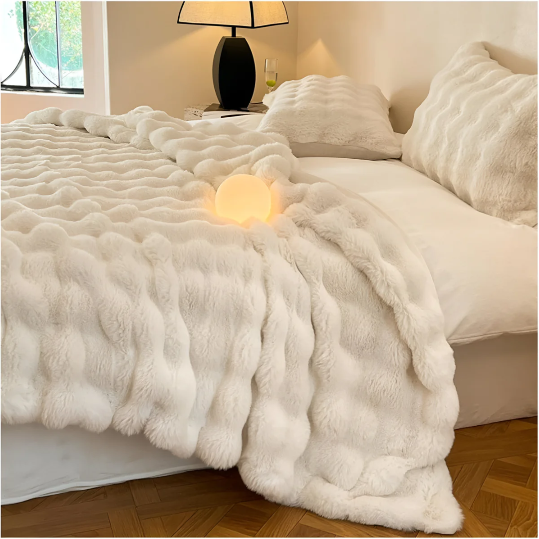 Fleece Tæppe – Blød Polyester i Moderne Design til Hjemmet eller På Farten