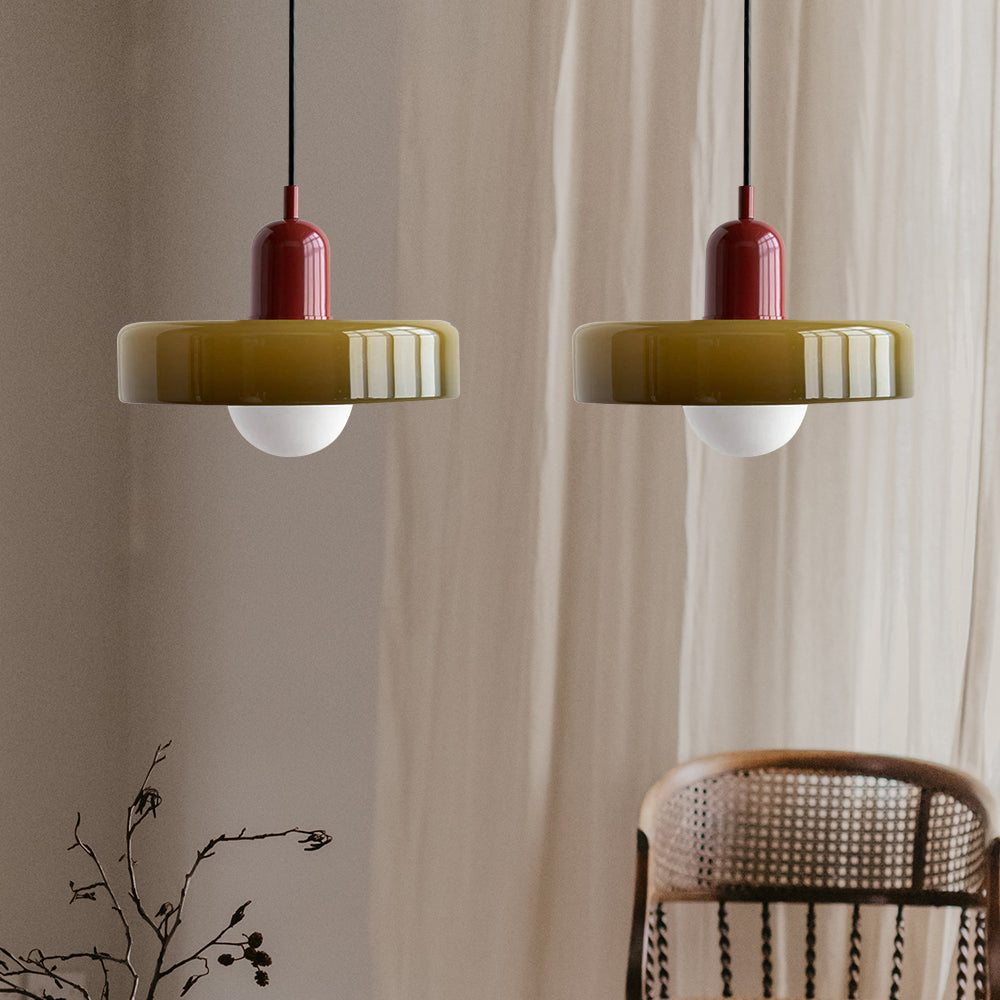 Dobbelt Hængelampe – Moderne Glas Designlampe med To Lyskilder til Spisebord eller Stue