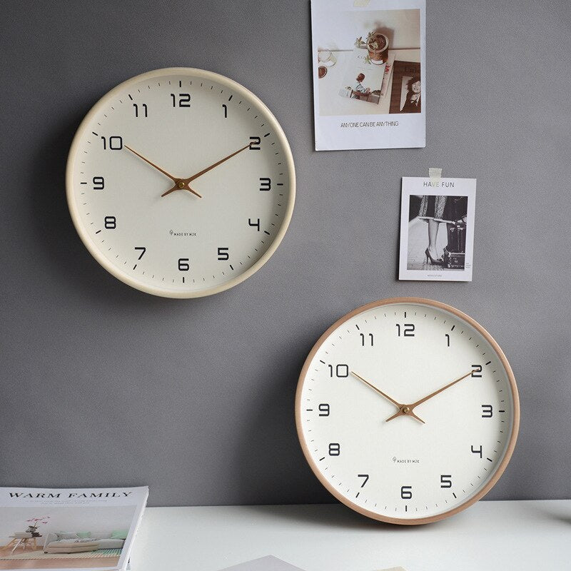 Vægur i Træ – Naturligt Trælook, Minimalistisk Design til Stue eller Soveværelse