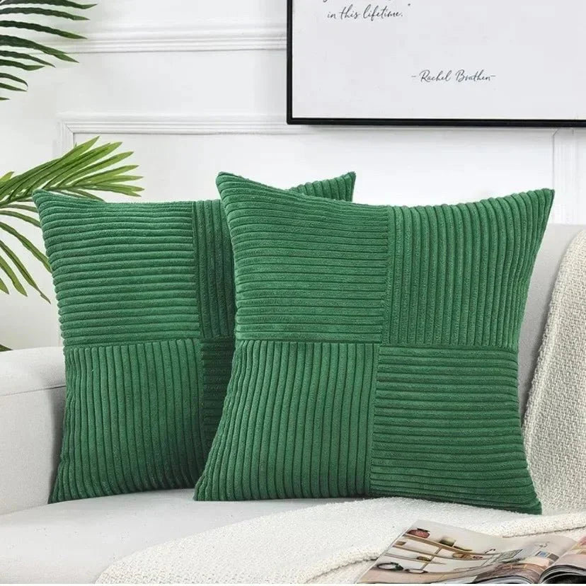 Corduroy Pude Sæt – Blød Beige, Tidøst Design til Stue eller Soveværelse